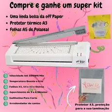 Plastificadora Laminadora A4 A3 A5 A6 3x1 Guilhotina Com Protetor Térmico