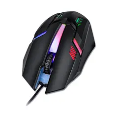Mouse Gamer Iluminação RGB Design Ergonômico Confortável 2400Dpi