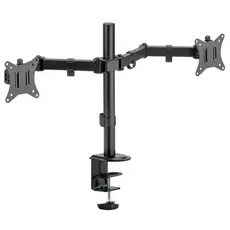 Suporte Duplo Monitor 17" a 32" VESA 100x100 Ajuste de Altura, Tilt +45°/-45°e Organização de Cabos