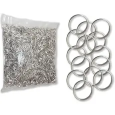 Pacote c/ 500 Argolas Chaveiros 21mm Diâmetro Externo e 19mm interno sem Corrente