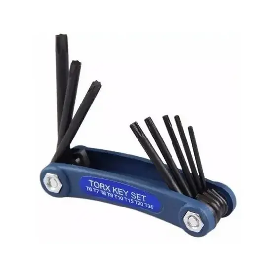 Jogo De Chave Torx / Allen Western Dobrável 8 Peças T6 A T25