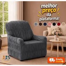 CAPA PARA POLTRONA DO PAPAI/SOFÁ DE 1 LUGAR ELASTICADA EM MALHA EM GEL POLIÉSTER 100%