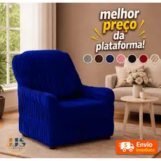 CAPA PARA SOFÁ/POLTRONA DO PAPAI DE 1 LUGAR ELASTICADA EM MALHA/HELANCA 100% POLIÉSTER