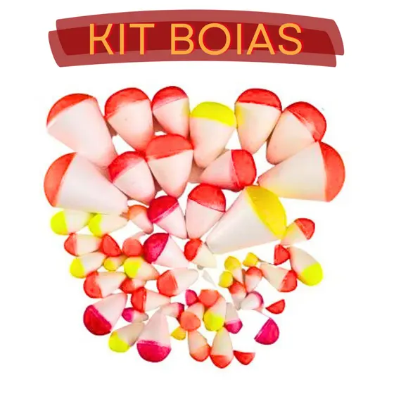 Kit de Boias Isopor Lambari 50un Nº3/4/5/6/7 Pesca Pescaria Pesqueiro Boia Arremesso Tilápia Rio