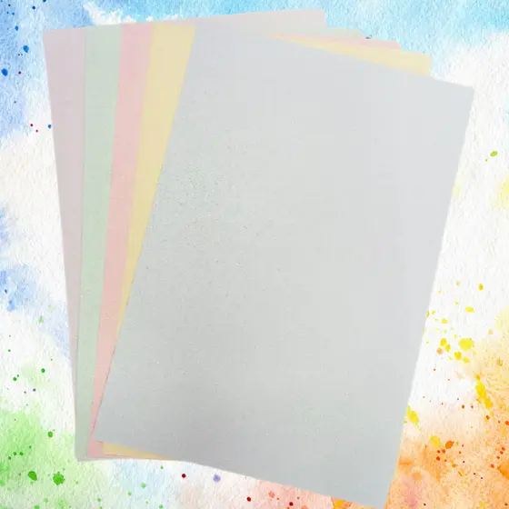 Pacote de Eva Com 5 Folhas 40x60cm - Glitter - CORES CANDY SORTIDAS.