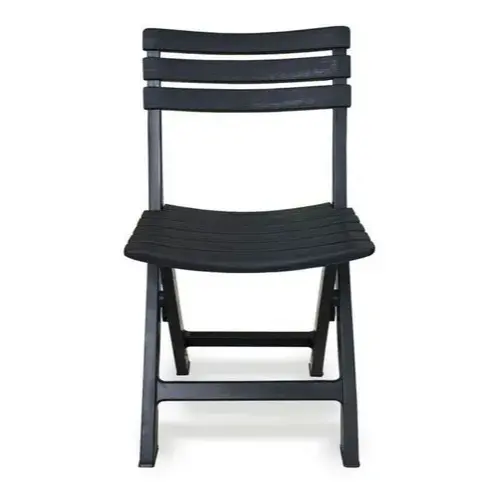 Cadeira De Barzinho Dobravel De Plastico Modelo Rustico Imitação de Madeira Multiuso