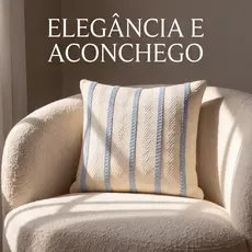 Capa de Almofada 42x42cm 100% Algodão com Aba Decorativa Macia e Elegante