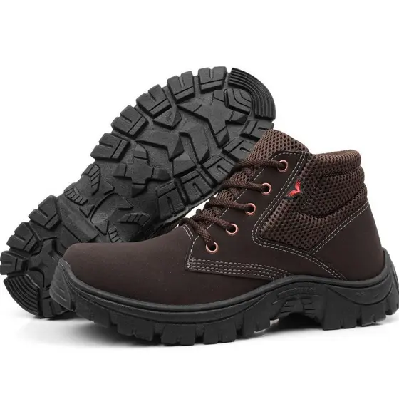 Bota Coturno Masculina Solado Antiderrapante Resistente Cano Baixo Casual Trabalho Dia a Dia - Urbano e Rural - Confort