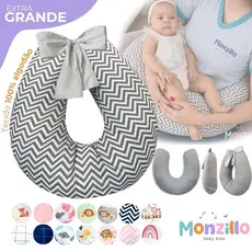 Almofada de Amamentação Extra Grande 100% Algodão Estampada e Lisa