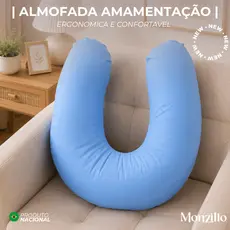 ALMOFADA AMAMENTAÇÃO MICROPERCAL COM ZIPER E REFIL 400 FIOS CORES LISAS