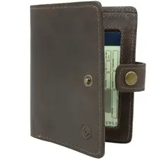 Carteira Masculina Cédula Porta Cartão Cnh Couro Bovino 030A BROWN - Com brinde!