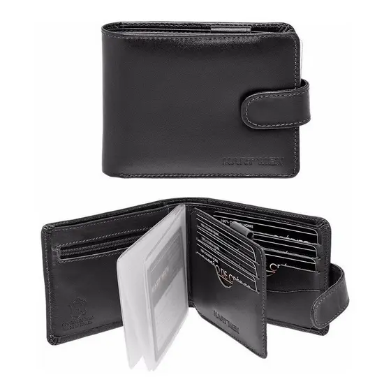 Carteira Masculina Kartmen Couro Legítimo Premium Caixa Presente Edição com Chaveiro