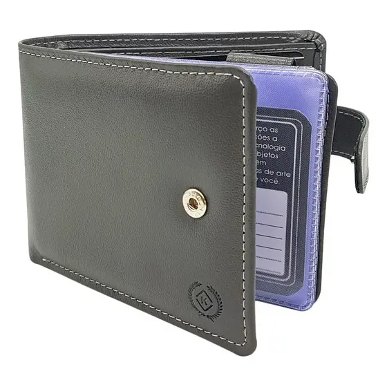 Kit Masculino Carteira Couro Legítimo + Chaveiro Kartmen ⭐Ganhe um chaveiro⭐