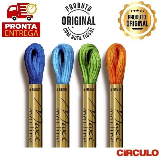 KIT 12 Meadas Maxi Mouline Círculo Linha - COR 100 ATÉ 928