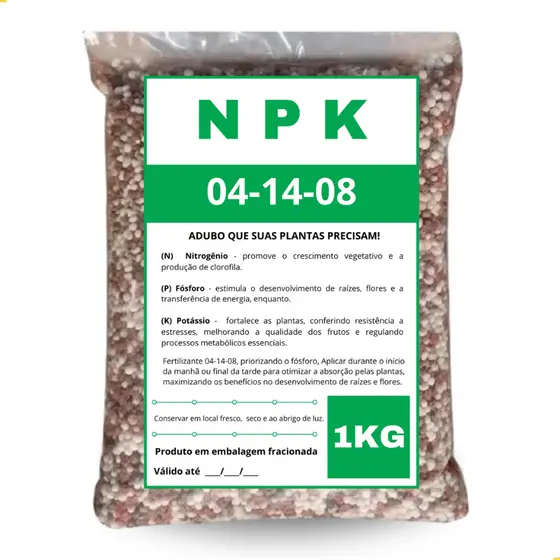 Adubo 04-14-08 - 1kg Fertilizante N Potássio C/ Ureia