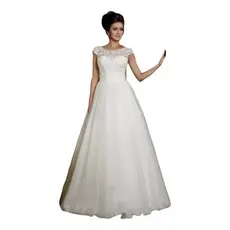 Vestido De Noiva Com Peito De Renda E Costa Rendada