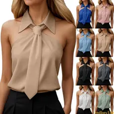 Blusa Vermelha Elegante Para Ombro Mangas E Pulôver Amarrada