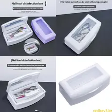 Ferramentas Profissionais Vermelhas Para Arte Unhas, Recipiente Higienizante, Solução Armazenamento Manicur