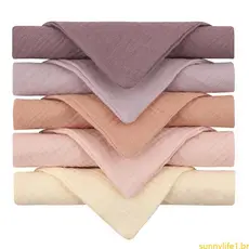 Sol 5 Pçs Toalha Rosto Do Bebê Banho Lenço Arroto Macio Absorvente Gaze Jardim Infância Washclo