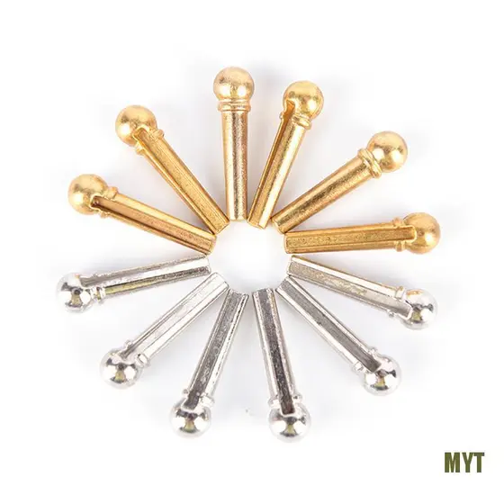 Tya 6 Peças Pino De Metal Para Violão Acústico / Peg / Prata / Dourado / Cor M