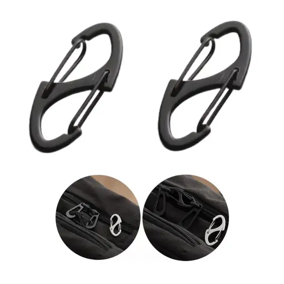 Clip antifurto para zíper trava protetor mochilas bolsas metal Kit 2un