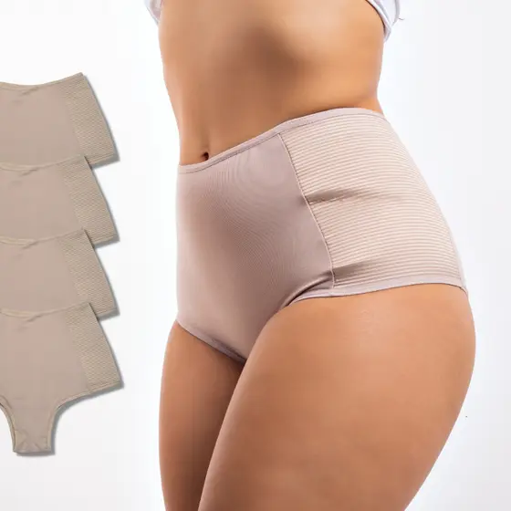 Kit 4 Calcinhas Cinta Modeladora Compressora Culote e Cintura - VIÉRE