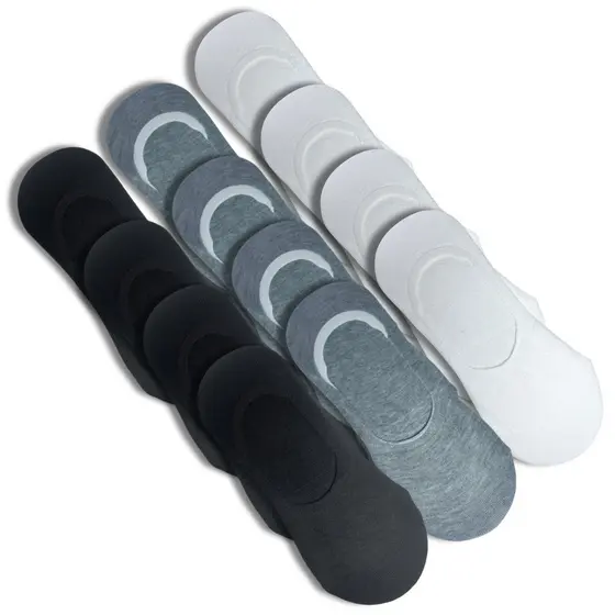 Kit 12 Meia Soquete Invisível Preta Cinza Branca Azul