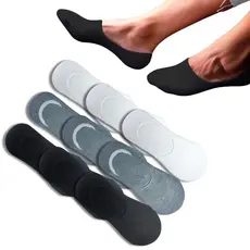 Conjunto 9 Pares Meia Invisível Unissex Curta Cores Neutras