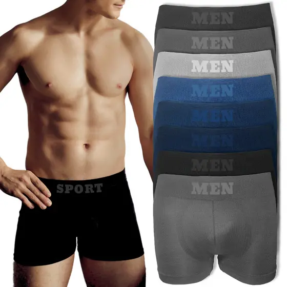 Kit 7 Cueca Boxer Respirável Masculina Box Adulto Microfibra