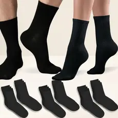 Kit 9 Pares Meia Cano Medio Unissex Fitness Academia Preta 36-46