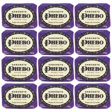 Kit 12 Sabonetes Phebo Toque De Lavanda Em Barra 90g