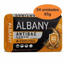 Kit 24 Sabonetes Albany Antibac Homem 4 em 1 85g