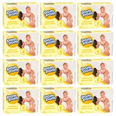 Kit 12 Sabonete Barra Infantil Pom Pom Glicerinado 70g