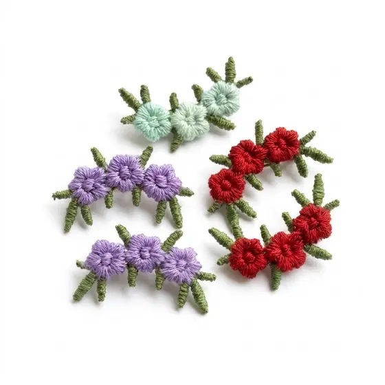 Florzinha Bordada 2,5 cm – 5 Unidades
