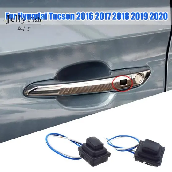 1 Par Porta Frontal Inteligente Botão Pequeno De Puxador 82661-D3710 82651 Para Hyundai Tucson 2016-2020 Peças De Reposição Do Interruptor Externo