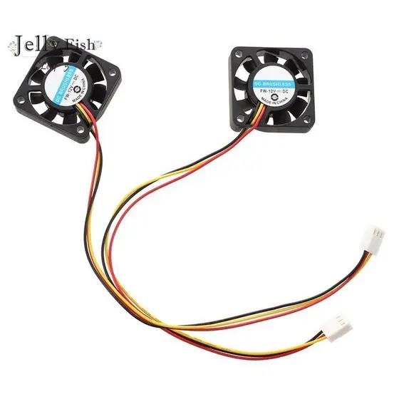 2 Pcs 3 Pinos 40mm Quadrado PC Ventilador De Resfriamento De Computador DC 12V Preto
