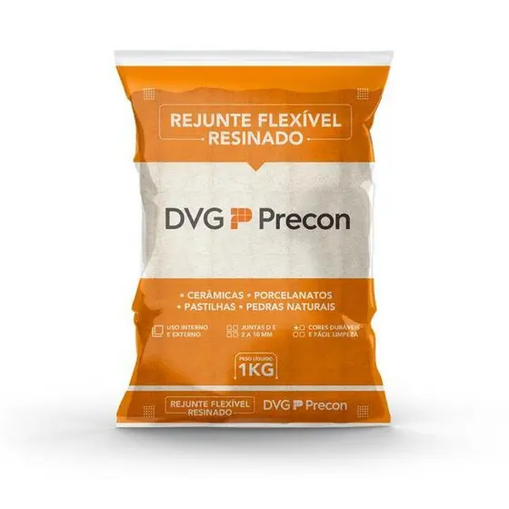 Rejunte Flexível Resinado DVG PRECON - Acabamento Liso e Alta Resistência