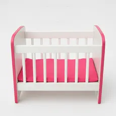 Berço de Boneca Infantil Ou Bebê Reborn | 58cm | Rosa / azul / branco