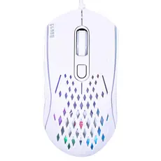 Mouse Gamer Óptico Switch Huano 800-7200 DPI + Software Aceleração 30G USB Clanm Slits Branco