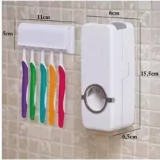 Dispenser Aplicador Creme Dental Pasta Dente Suporte Escovas