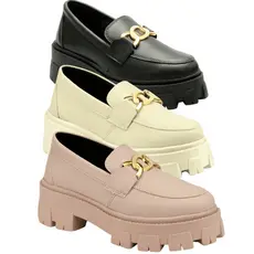 Kit 3 Mocassim Blogueira Com Metal Tratorado Feminino 403-GG GuGi