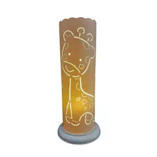 Abajur Infantil  Luminária em pvc Artesanal Safári Girafa  Luminária de Mesa Cabeceira Quarto Bebê