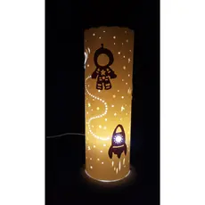 Abajur Luminária Infantil  Universo Astronauta em pvc  Artesanal   Quarto de Criança