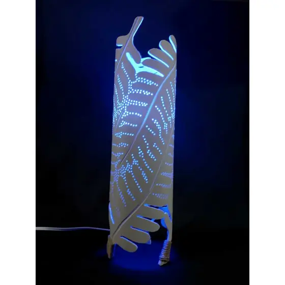 Abajur Luminária De Mesa Sala Quarto Artesanal Folhagem Bivolt 36 cm