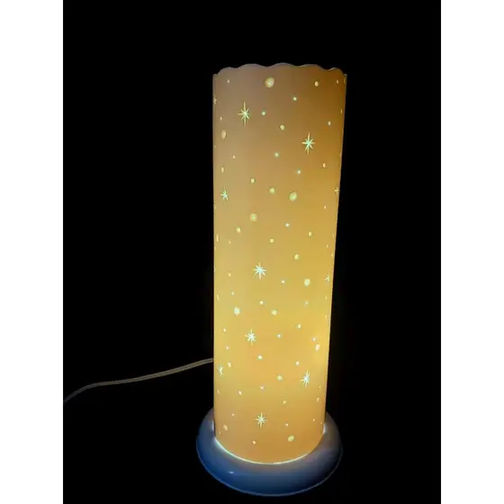 Abajur Luminária De Mesa Estrelas Estrelinhas Em Pvc Bivolt 30 CM