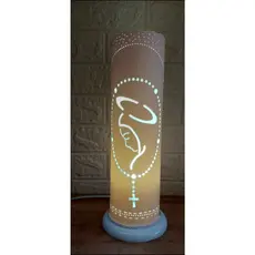 Luminária Nossa Senhora Terço em de Pvc   35 cm Bivolt