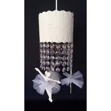 Lustre Luminária de Teto Infantil Bailarinas para Quarto De Menina  Bebê  Pendente Lilás