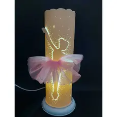 Abajur Luminária Infantil em pvc Artesanal Bailarina Decoração Quarto de Menina Bebê