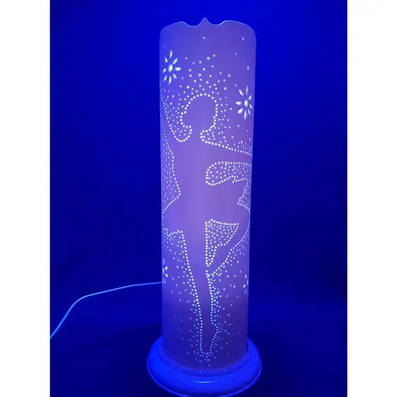 Abajur Quarto Luminária Em Pvc Artesanal Balé Bailarina