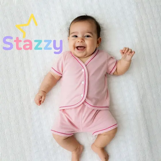 Pijama para Bebê Manga curta Baby Doll Americano Unissex Primavera Verão